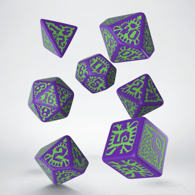 Dés Pathfinder - Goblin Purple & green