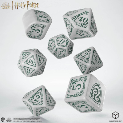 Dés Harry Potter - Slytherin (Modern) Dice Set - Blancs