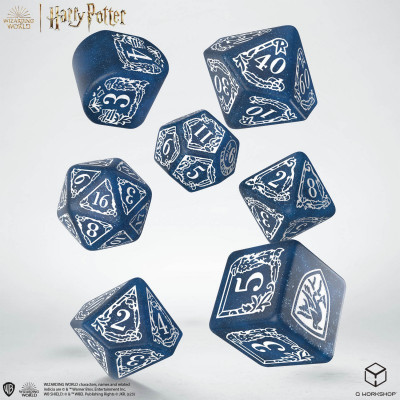 Dés Harry Potter. Ravenclaw (Modern) Dice Set - Bleus