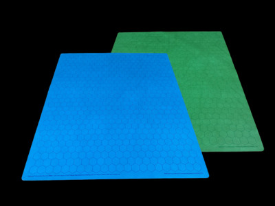 Battlemat™ réversible bleu et vert - Hexagones 1"